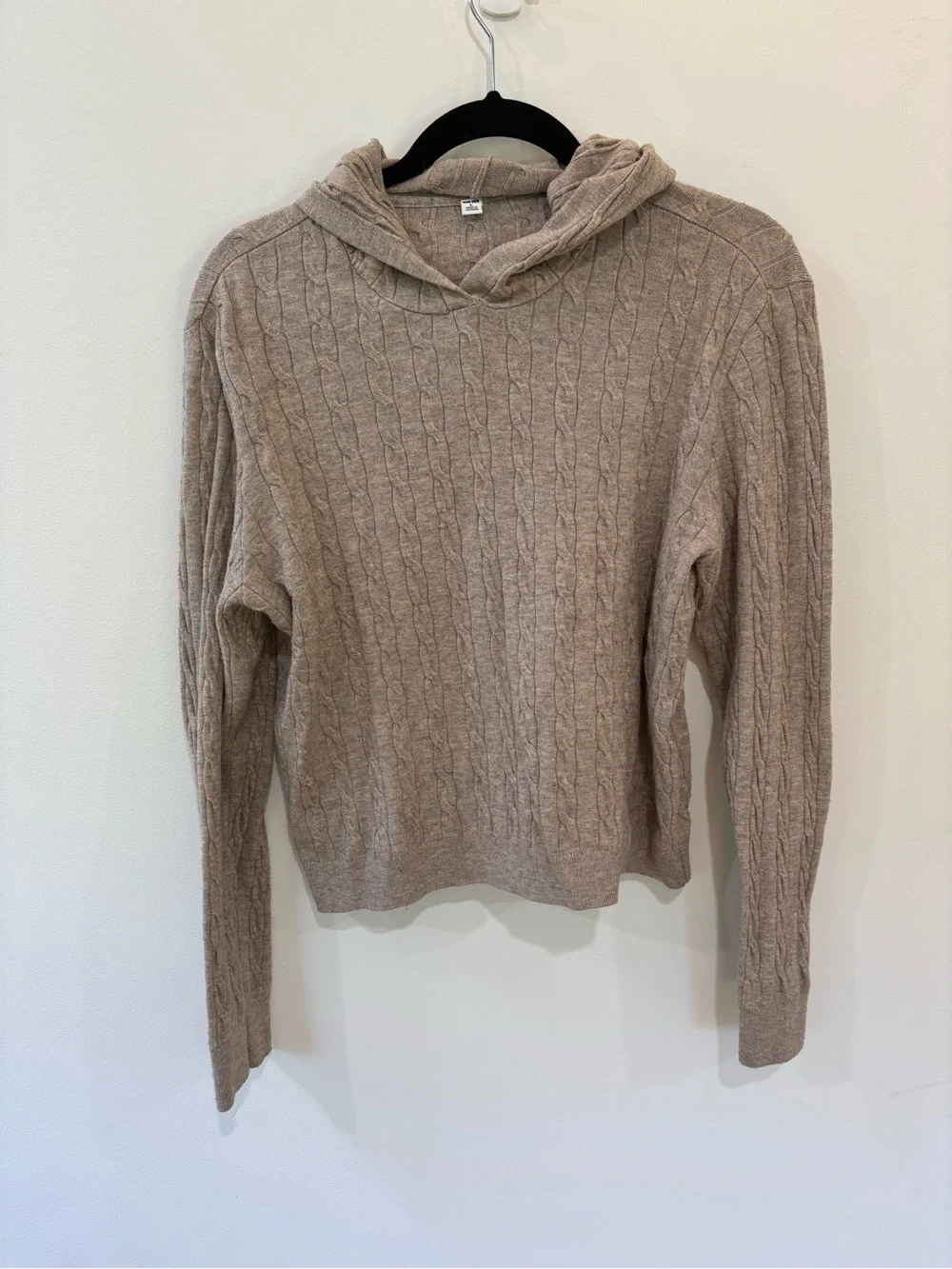 Uniqlo Cable Knit Hoodie Sweater